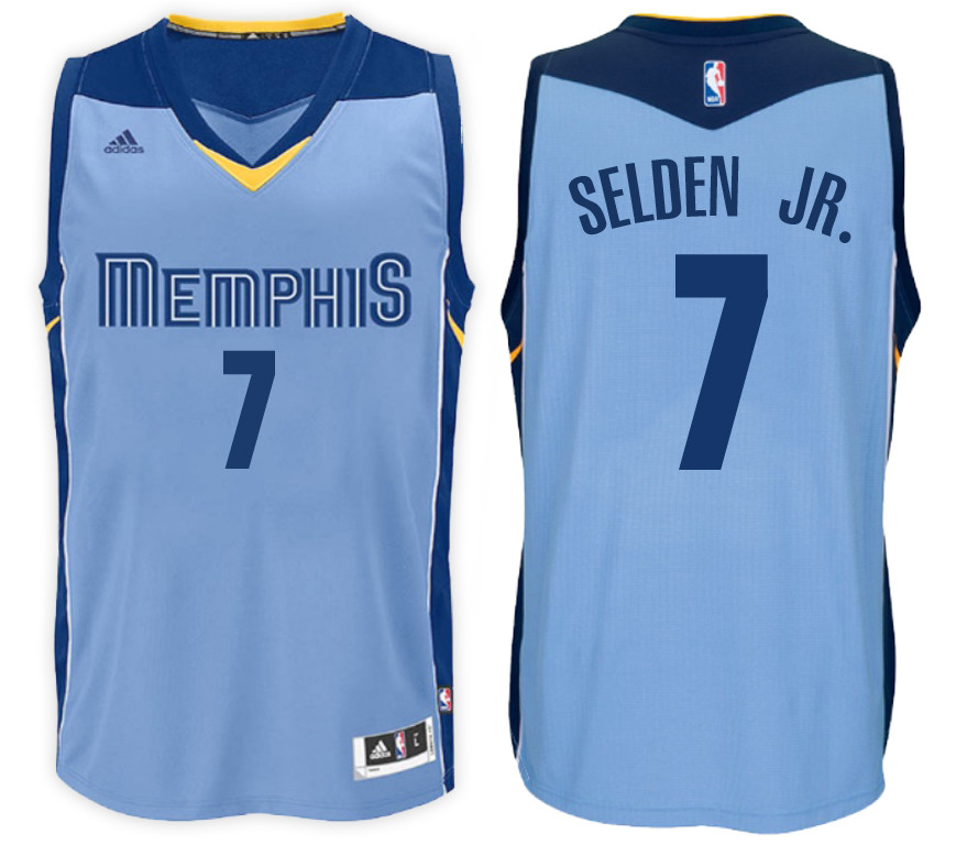 Men Grizzlies Wayne Selden Jr. NBA Swingman Road Blue Jersey