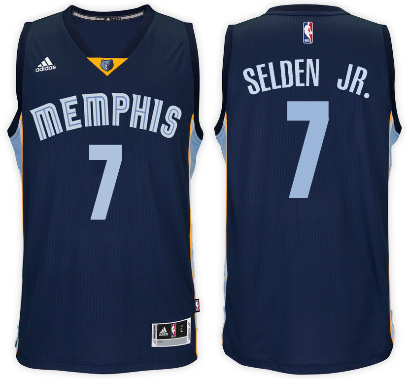 Men Grizzlies Wayne Selden Jr. NBA Swingman Road Navy Jersey