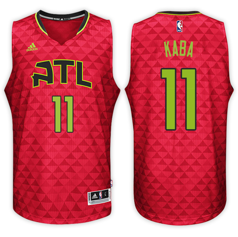 Men Hawks Alpha Kaba NBA Swingman Road Red Jersey