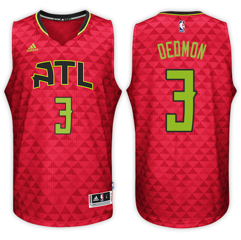 Men Hawks Dewayne Dedmon NBA Swingman Road Red Jersey