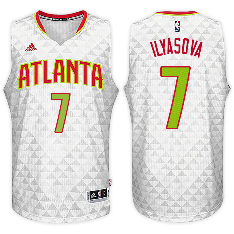 Men Hawks Ersan Ilyasova NBA Swingman Road White Jersey