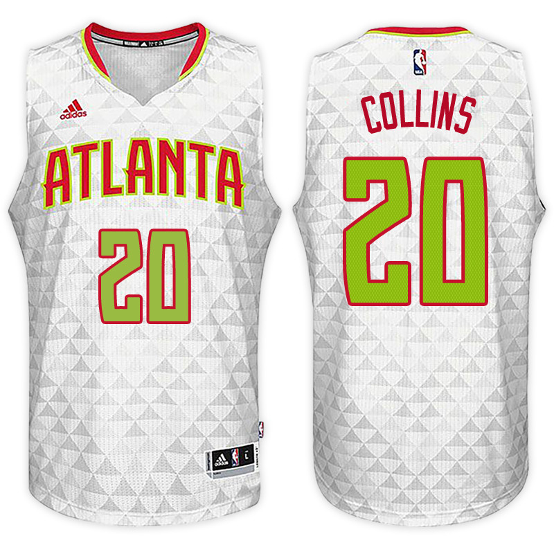 Men Hawks John Collins Swingman Road White Jersey