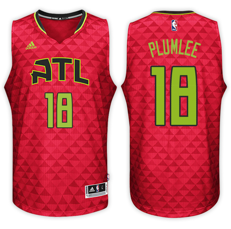 Men Hawks Miles Plumlee NBA Swingman Road Red Jersey