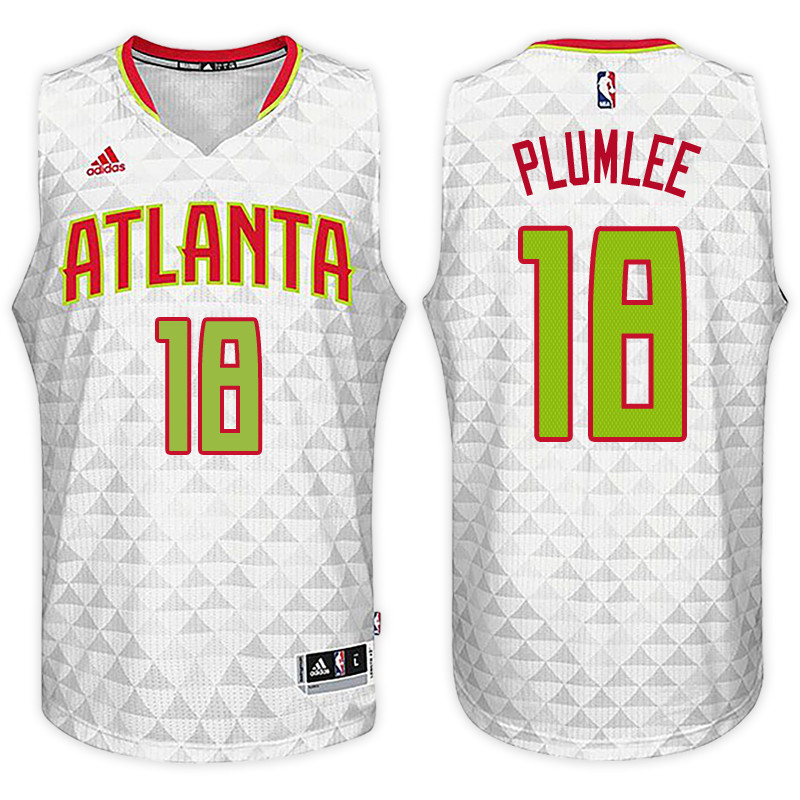 Men Hawks Miles Plumlee NBA Swingman Road White Jersey