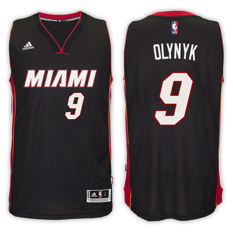 Men Heat #9 Kelly Olynyk Swingman Road Black Jersey