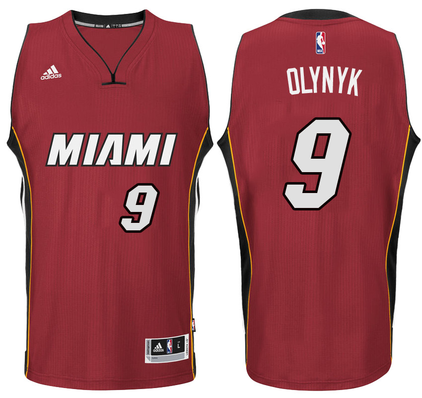 Men Heat #9 Kelly Olynyk Swingman Road Wine Jersey