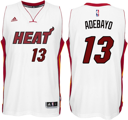 Men Heat Bam Adebayo #13 Home White Jersey