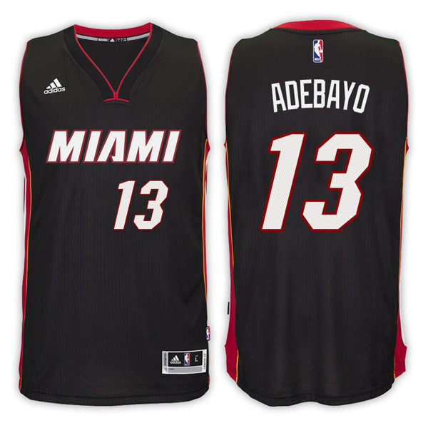 Men Heat Bam Adebayo NBA Swingman Road Black Jersey