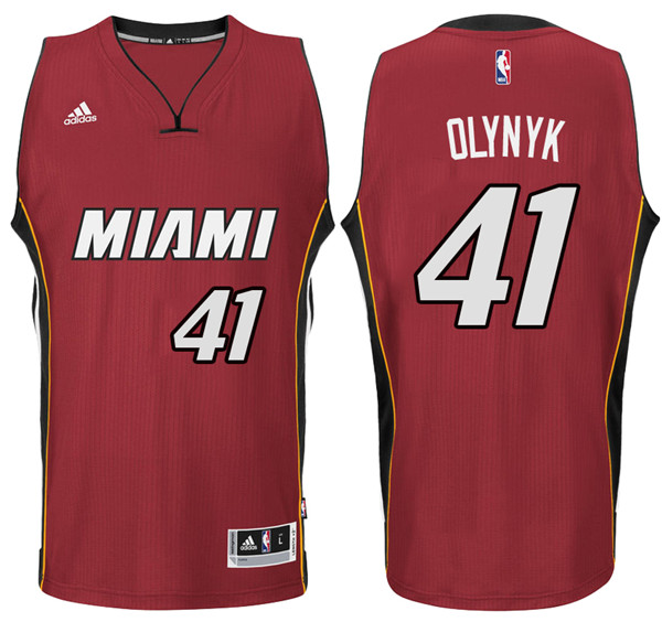 Men Heat Kelly Olynyk NBA Swingman Road Red Jersey