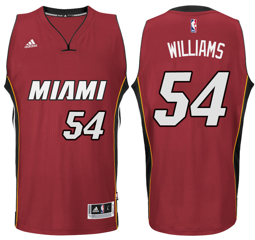 Men Heat Matt Williams #54 NBA Swingman Road Wine Jersey