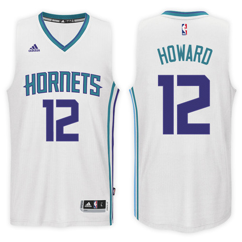 Men Hornets Dwight Howard #12 Home White Jersey