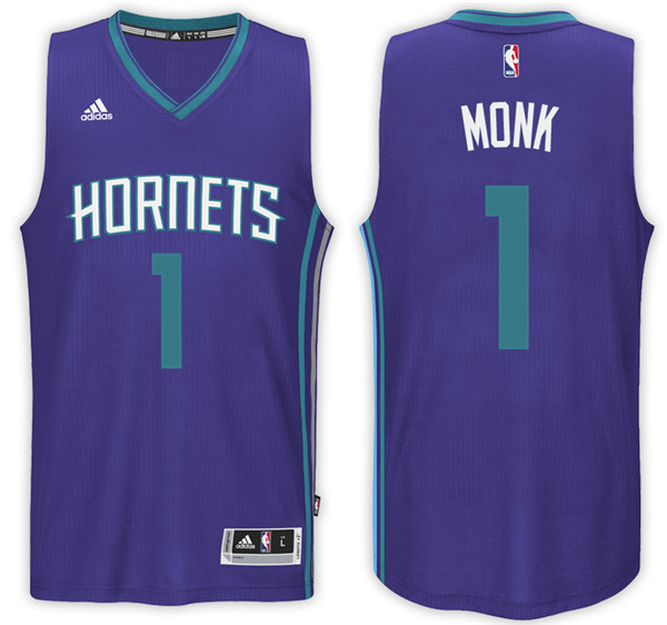 Men Hornets Malik Monk NBA Swingman Road Purple Jersey