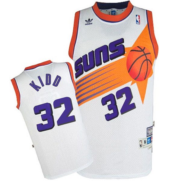 Men Jason Kidd Phoenix Suns 32 Hardwood Classics Swingman Home White Jersey