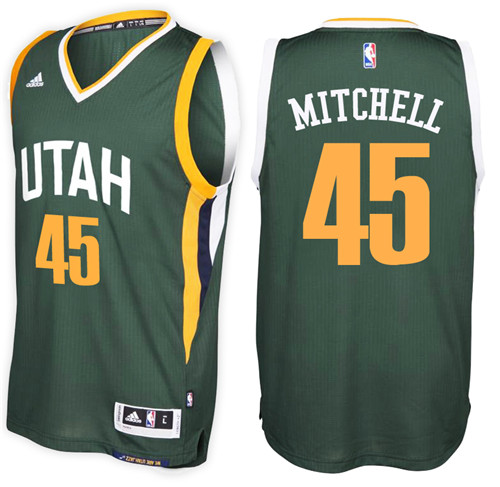 Men Jazz Donovan Mitchell #45 Alternate Green Jersey