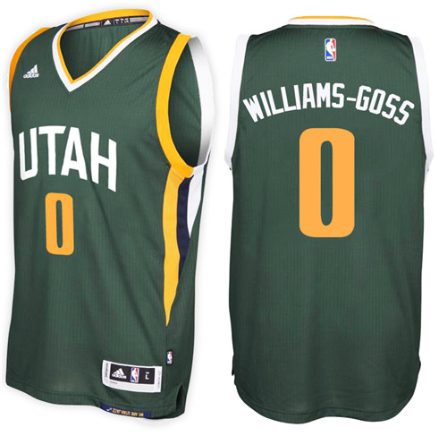 Men Jazz Nigel Williams Goss #0 Alternate Green Jersey