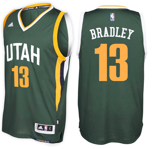 Men Jazz Tony Bradley NBA Swingman Road Green Jersey