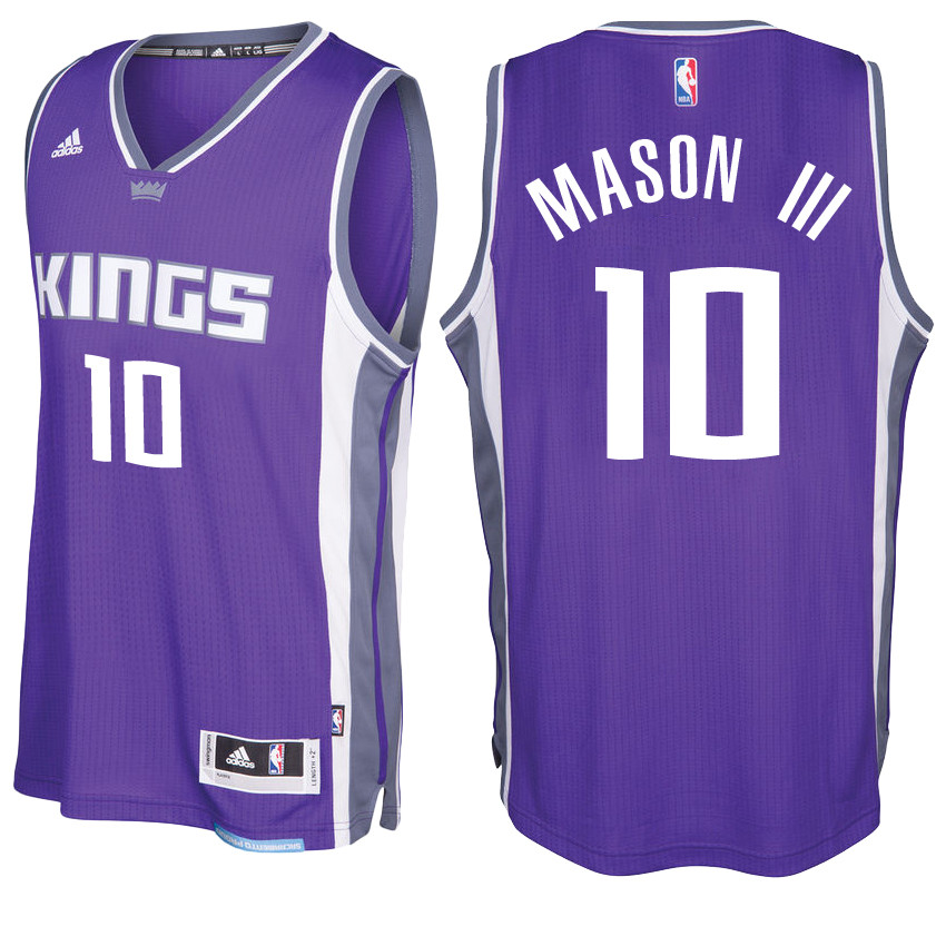 Men Kings Frank #10 Mason III Swingman Road Purple Jersey