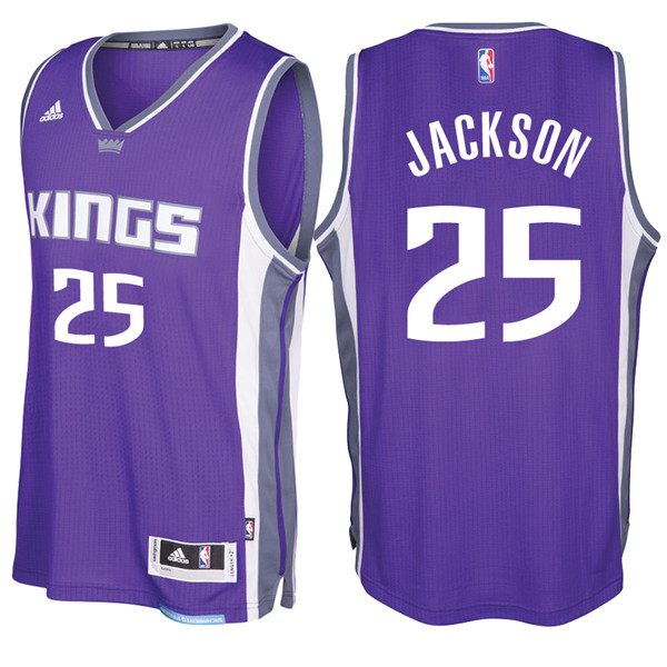 Men Kings Justin Jackson NBA Swingman Road Purple Jersey