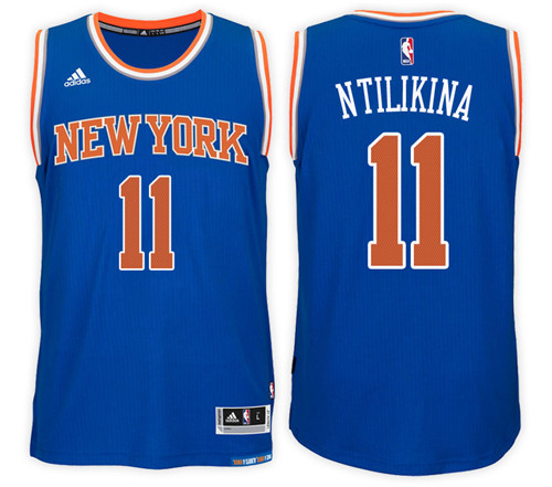 Men Knicks Frank Ntilikina #11 Swingman Road Royal Jersey