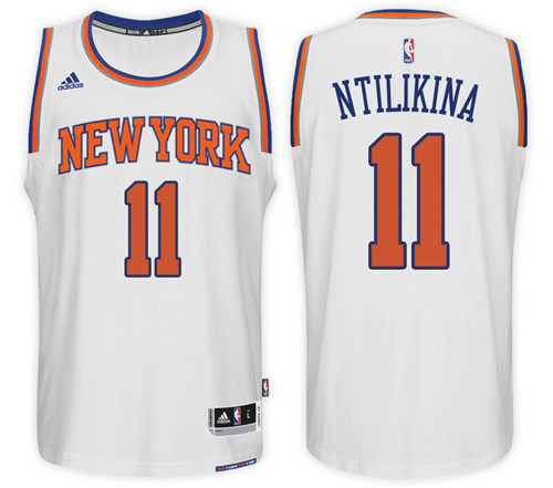 Men Knicks Frank Ntilikina #11 Swingman Road White Jersey