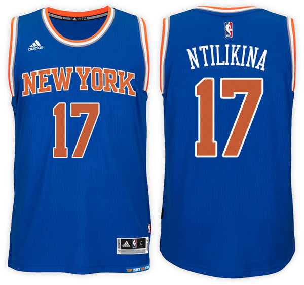 Men Knicks Frank Ntilikina NBA Swingman Road Royal Jersey