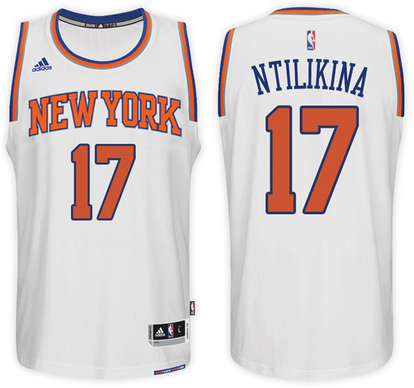 Men Knicks Frank Ntilikina NBA Swingman Road White Jersey