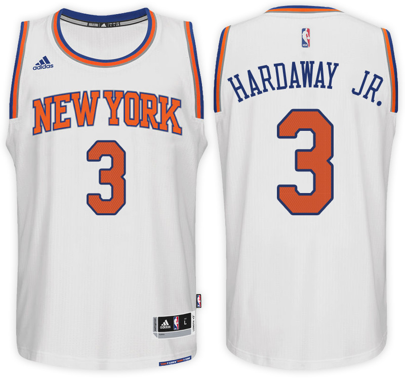 Men Knicks Tim Hardaway Jr. #3 NBA Swingman Road White Jersey