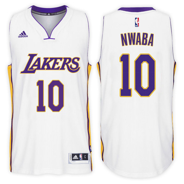 Men Lakers David Nwaba NBA Swingman Road White Jersey