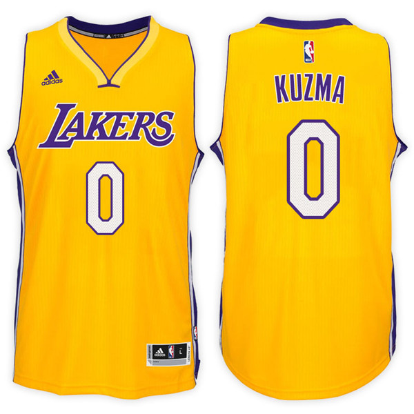 Men Lakers Kyle Kuzma NBA Swingman Road Gold Jersey