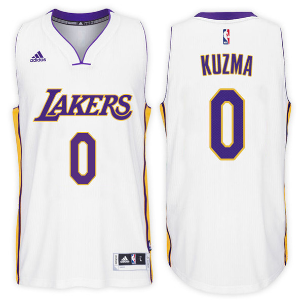 Men Lakers Kyle Kuzma NBA Swingman Road White Jersey