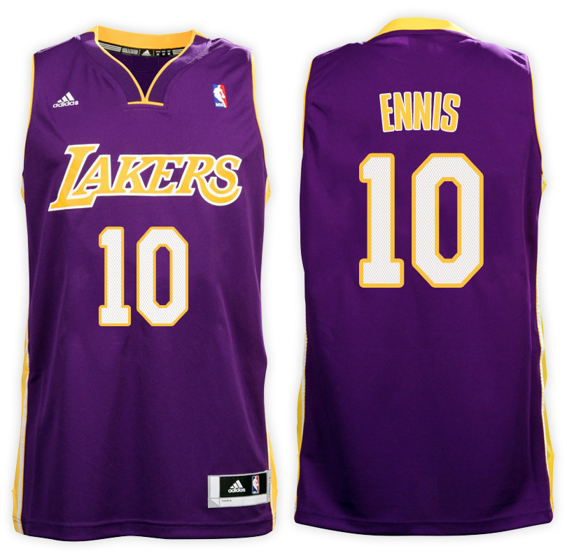 Men Lakers Tyler Ennis #10 NBA Swingman Road Purple Jersey