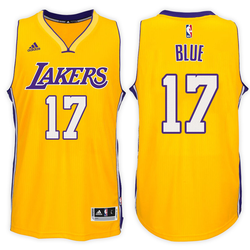 Men Lakers Vander Blue #17 NBA Swingman Road Gold Jersey