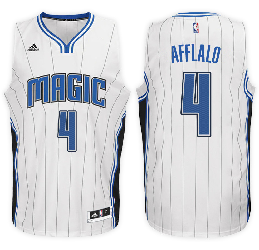 Men Magic Arron Afflalo #4 NBA Swingman Road White Jersey