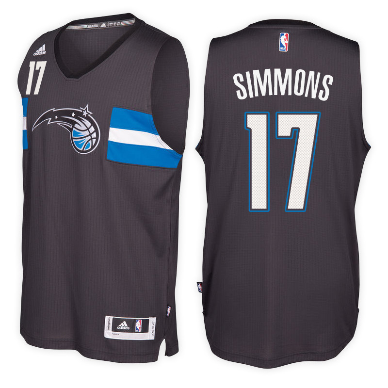 Men Magic Jonathon Simmons NBA Swingman Road Black Jersey