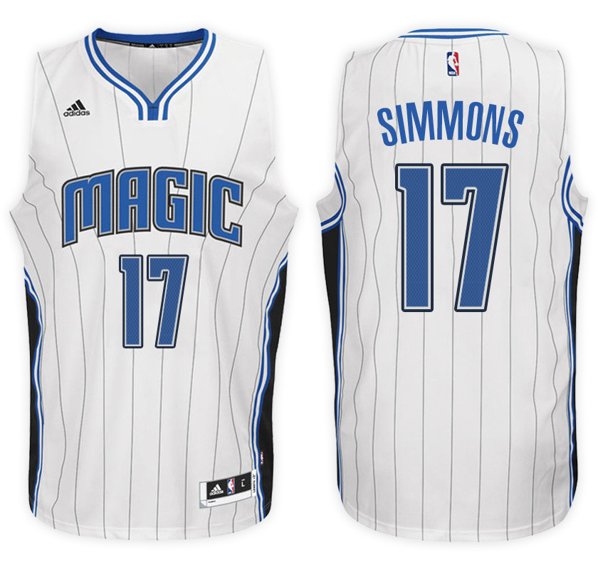 Men Magic Jonathon Simmons NBA Swingman Road White Jersey