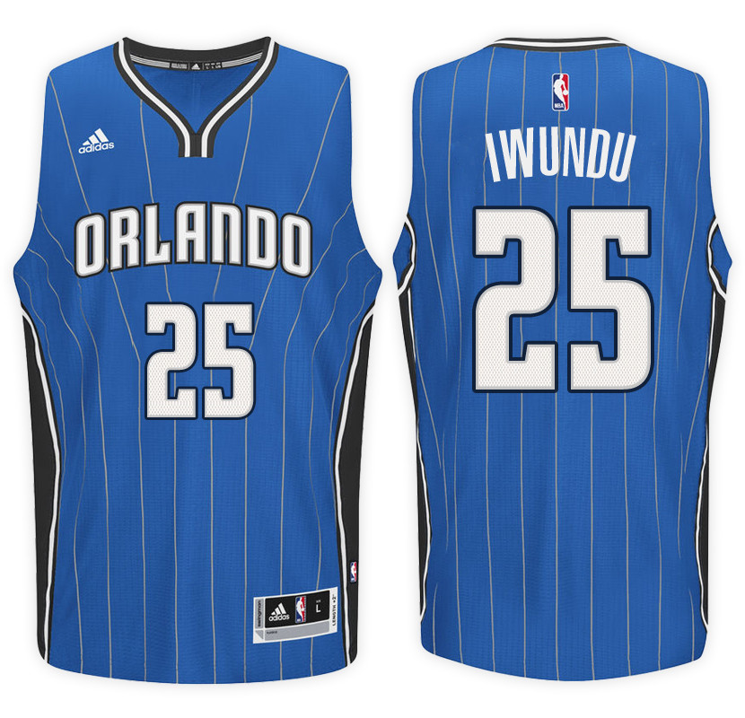 Men Magic Wesley Iwundu NBA Swingman Road Blue Jersey