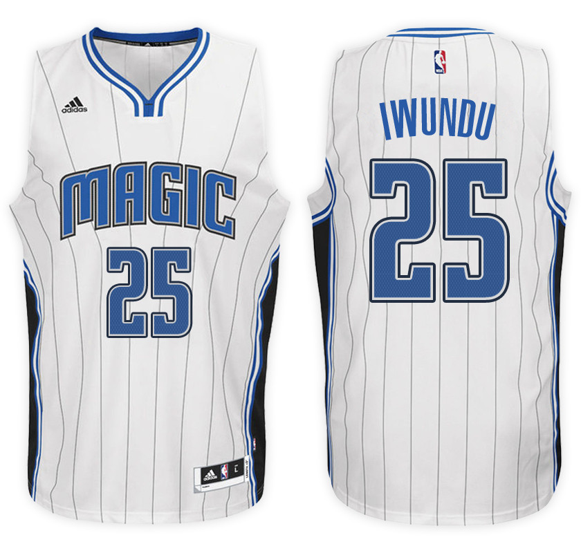 Men Magic Wesley Iwundu NBA Swingman Road White Jersey