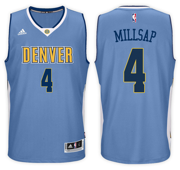 Men Nuggets Paul Millsap NBA Swingman Road Blue Jersey