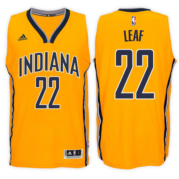 Men Pacers TJ Leaf NBA Swingman Road Gold Jersey