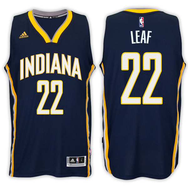 Men Pacers TJ Leaf NBA Swingman Road Navy Jersey