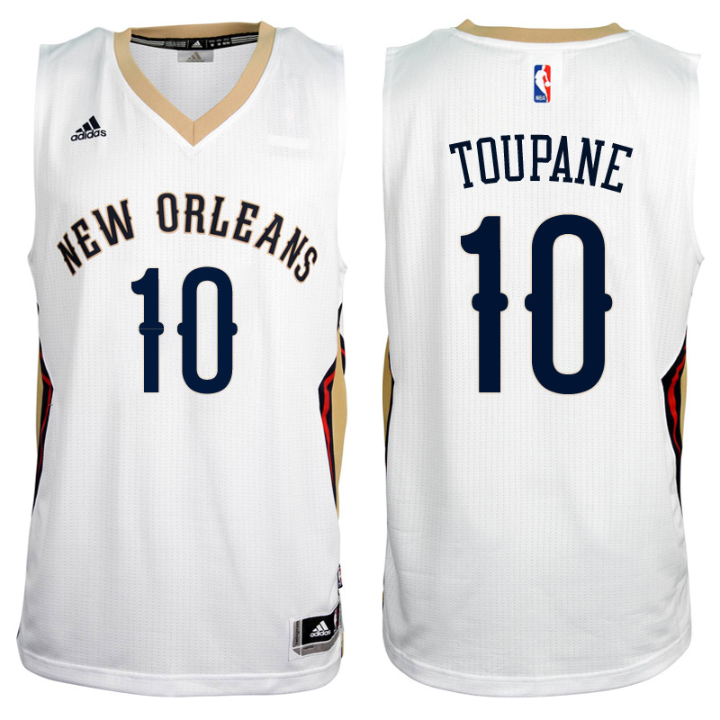 Men Pelicans Axel Toupane NBA Swingman Road White Jersey