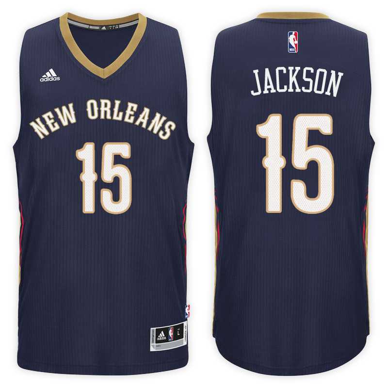 Men Pelicans Frank Jackson NBA Swingman Road Navy Jersey