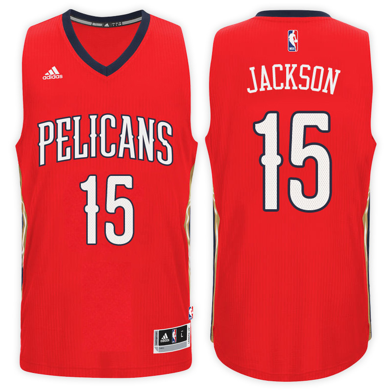 Men Pelicans Frank Jackson NBA Swingman Road Red Jersey