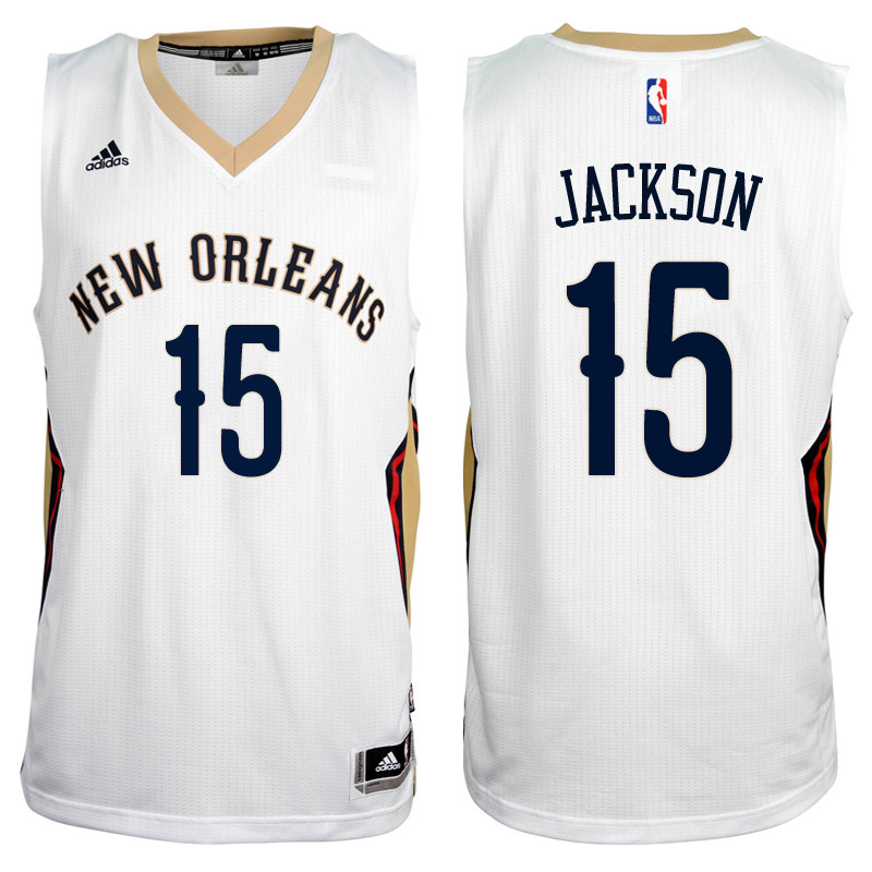 Men Pelicans Frank Jackson NBA Swingman Road White Jersey