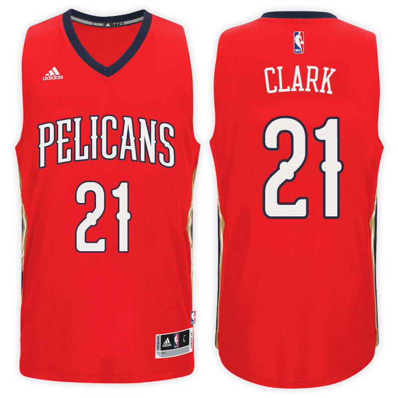 Men Pelicans Ian Clark #21 NBA Swingman Road Red Jersey