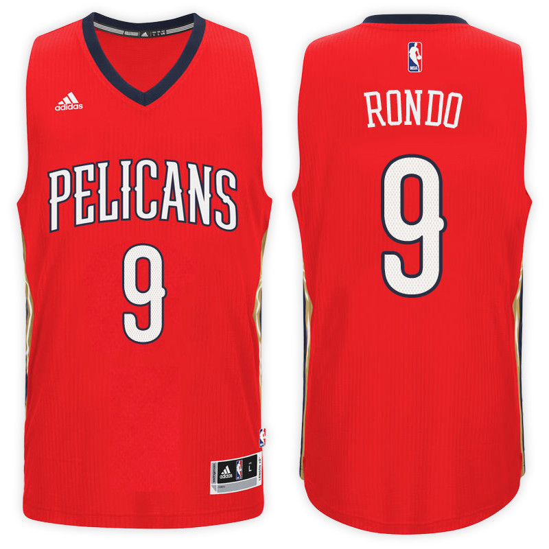 Men Pelicans Rajon Rondo NBA Swingman Road Red Jersey