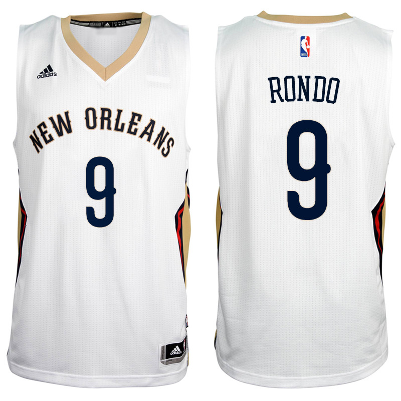 Men Pelicans Rajon Rondo NBA Swingman Road White Jersey