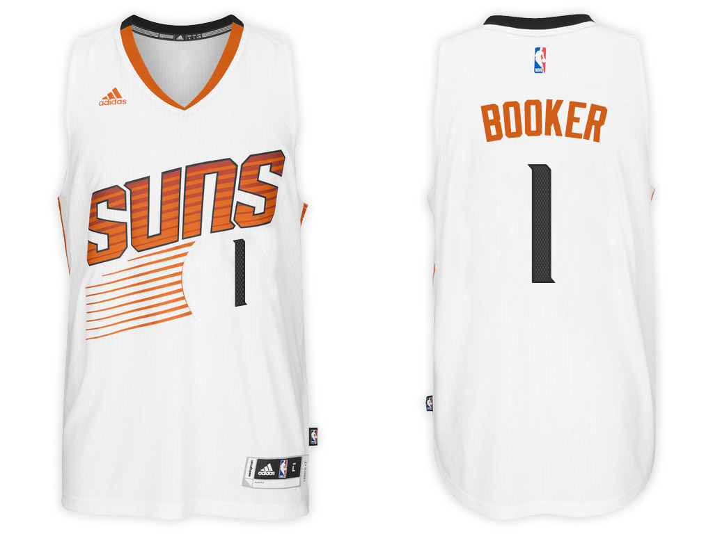 Men Phoenix Suns 1 Devin Booker White Swingman Alternate Jersey