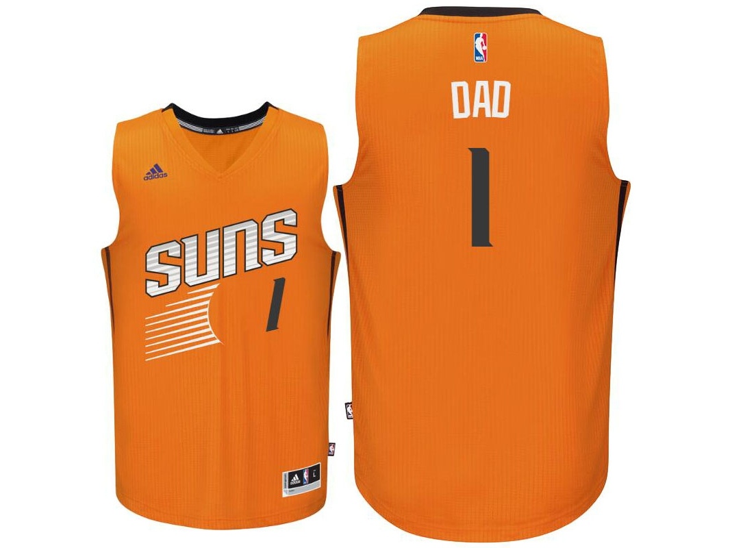 Men Phoenix Suns 1 Orange Swingman Father's Day Gift Alternate Jersey