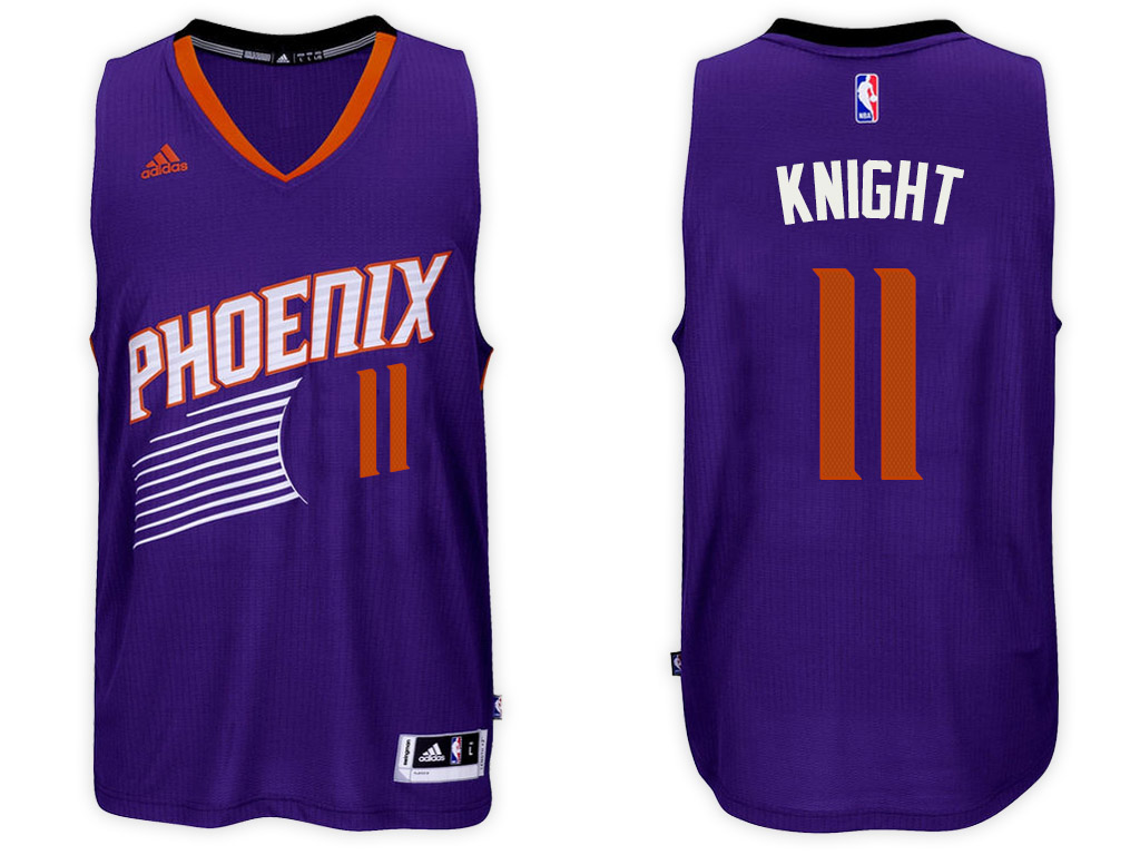 Men Phoenix Suns 11 Brandon Knight Purple Swingman Road Jersey